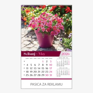 Zidni kalendar Vrtovi 2026 – svibanj
