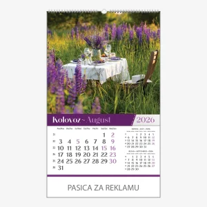 Zidni kalendar Vrtovi 2026 – kolovoz