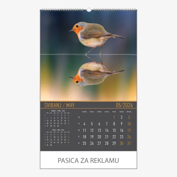 Zidni kalendar Zrcala u prirodi 2026 – svibanj