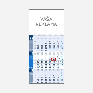 Tromjesečni poslovni kalendar plavi II 2026