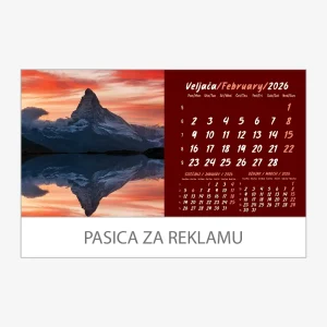 Stolni kalendar obostrani 2026 – veljača