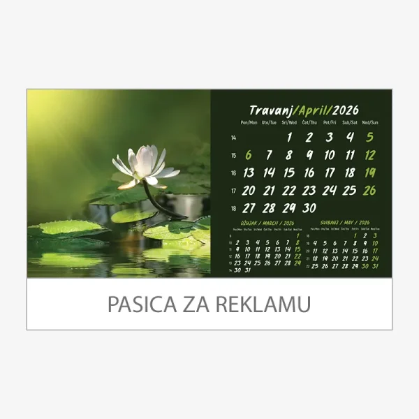 Stolni kalendar obostrani 2026 – travanj