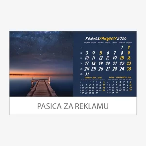 Stolni kalendar obostrani 2026 – kolovoz