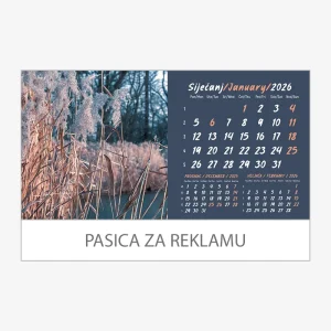 Stolni kalendar obostrani 2026 – siječanj