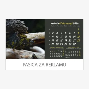 Stolni kalendar obostrani 2026 – veljača
