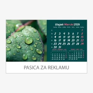 Stolni kalendar obostrani 2026 – ožujak