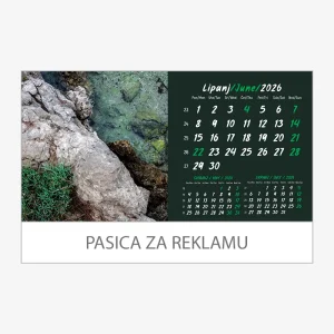 Stolni kalendar obostrani 2026 – lipanj