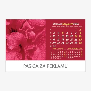 Stolni kalendar obostrani 2026 – kolovoz