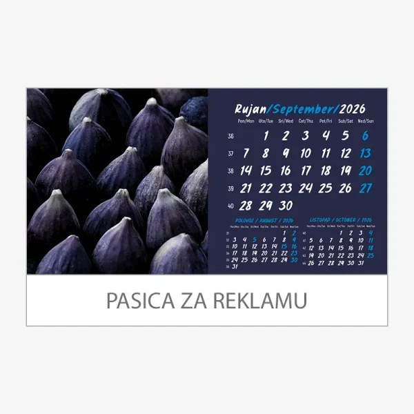 Stolni kalendar obostrani 2026 – rujan