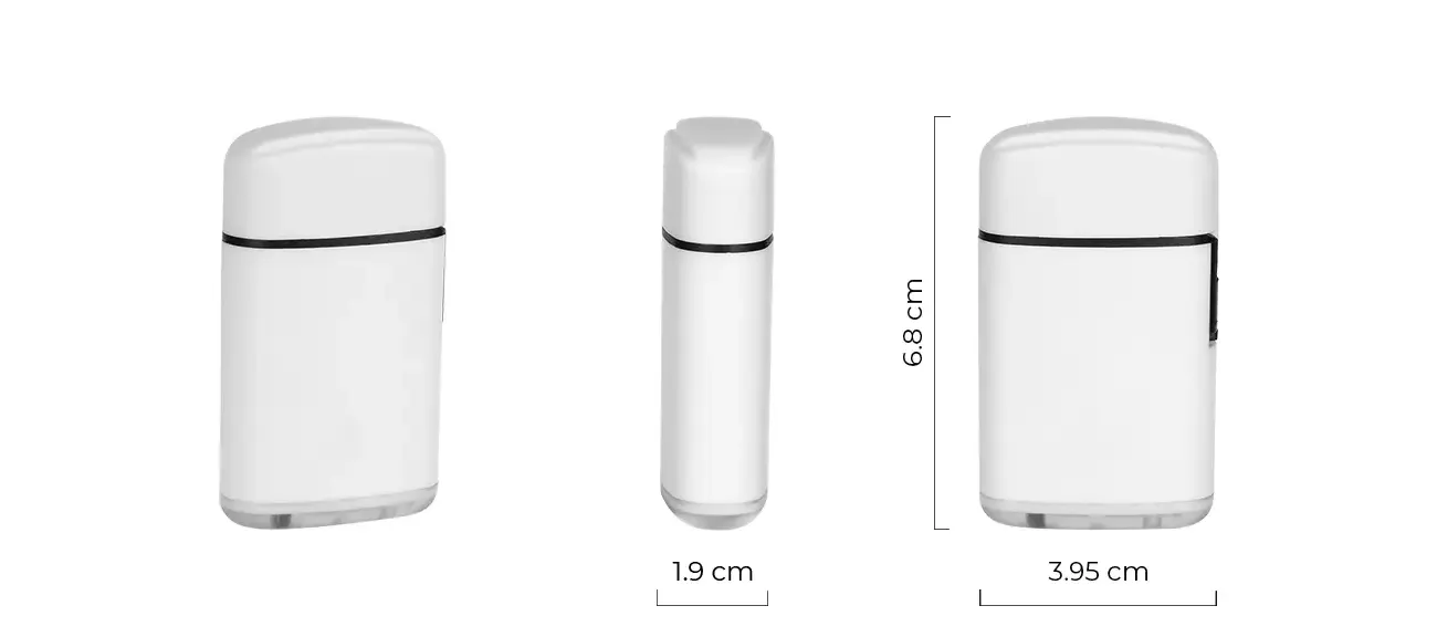 Upaljač Coal soft – dimenzije