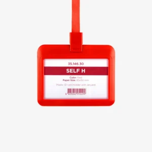 Uložak za ID karticu s trakicom Self H - crveni