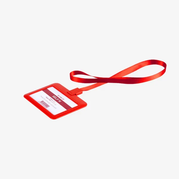 Uložak za ID karticu s trakicom Self H - crveni Uložak za ID karticu s trakicom Self H - crveni