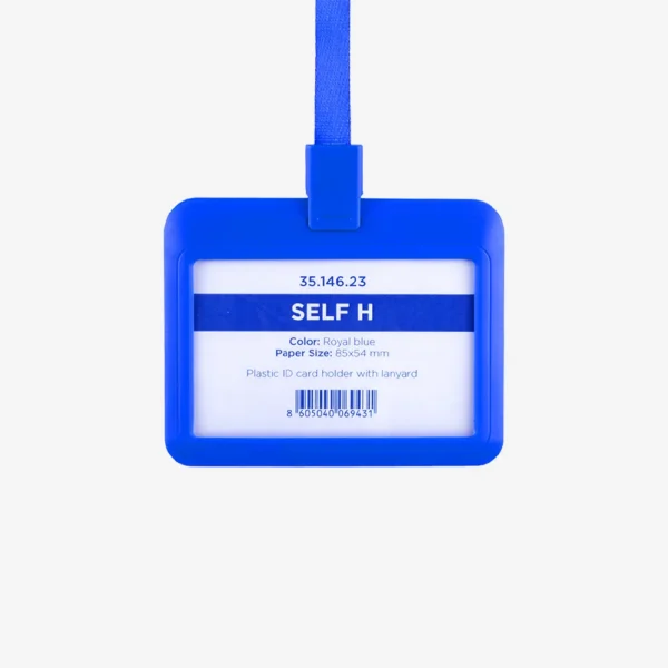 Uložak za ID karticu s trakicom Self H - kraljevsko plavi
