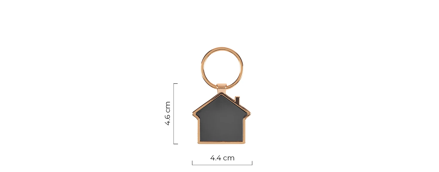 Privjesak House Rose Gold - dimenzije