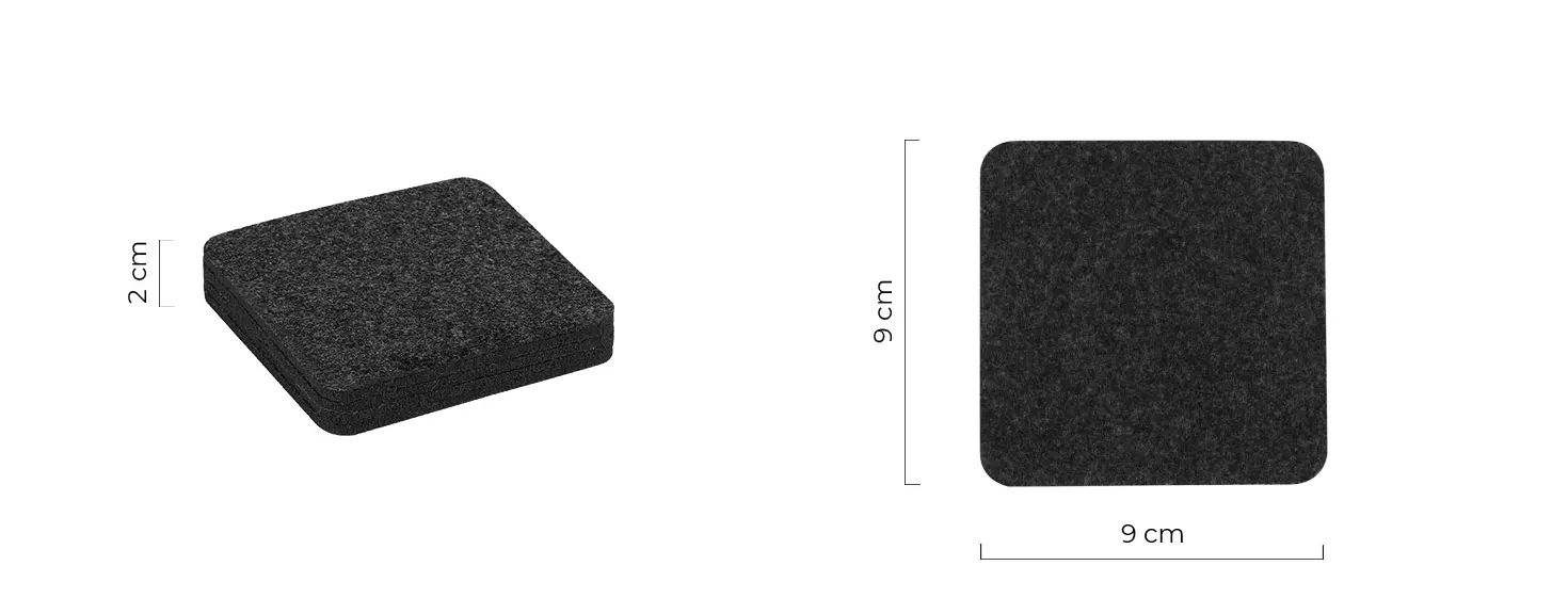 Set podložaka Cuba - dimenzije