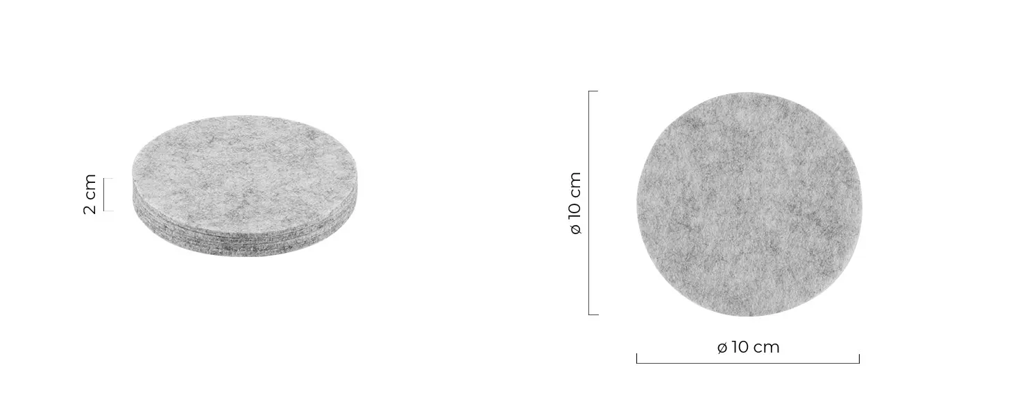 Set podložaka Polo - dimenzije