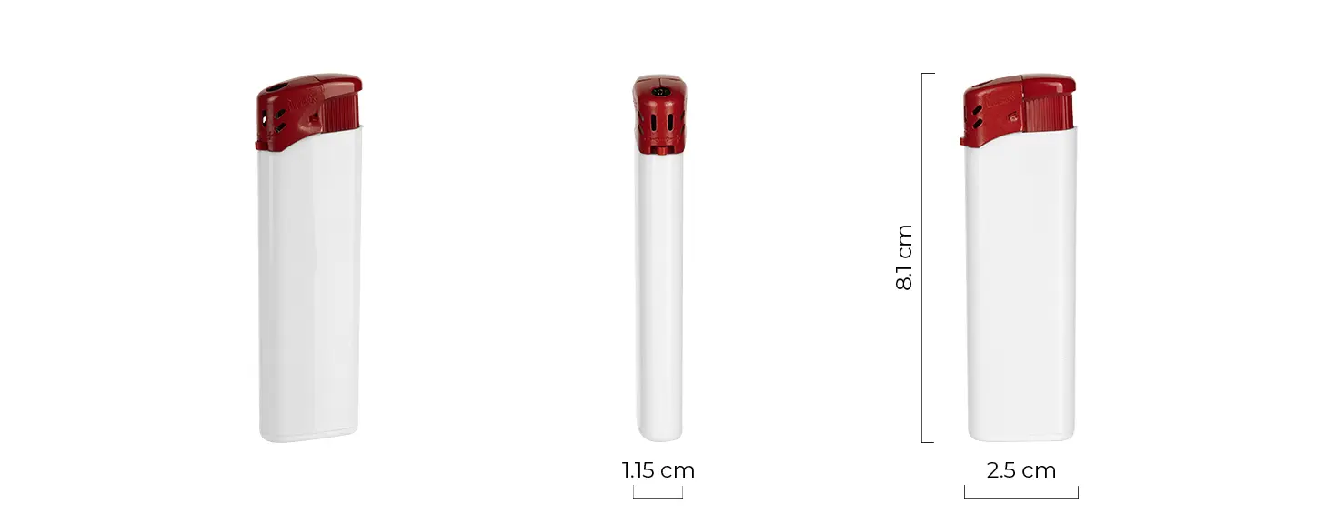 Upaljač Neron - dimenzije