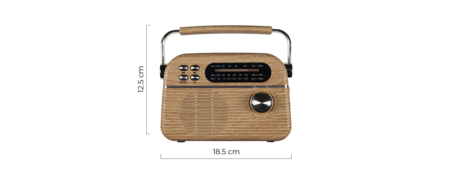 Zvučnik Retro Tune - dimenzije